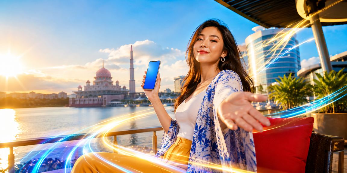 Pengguna Putrajaya membuat deposit untuk program VIP 41200 melalui telefon pintar dengan sambungan mudah alih